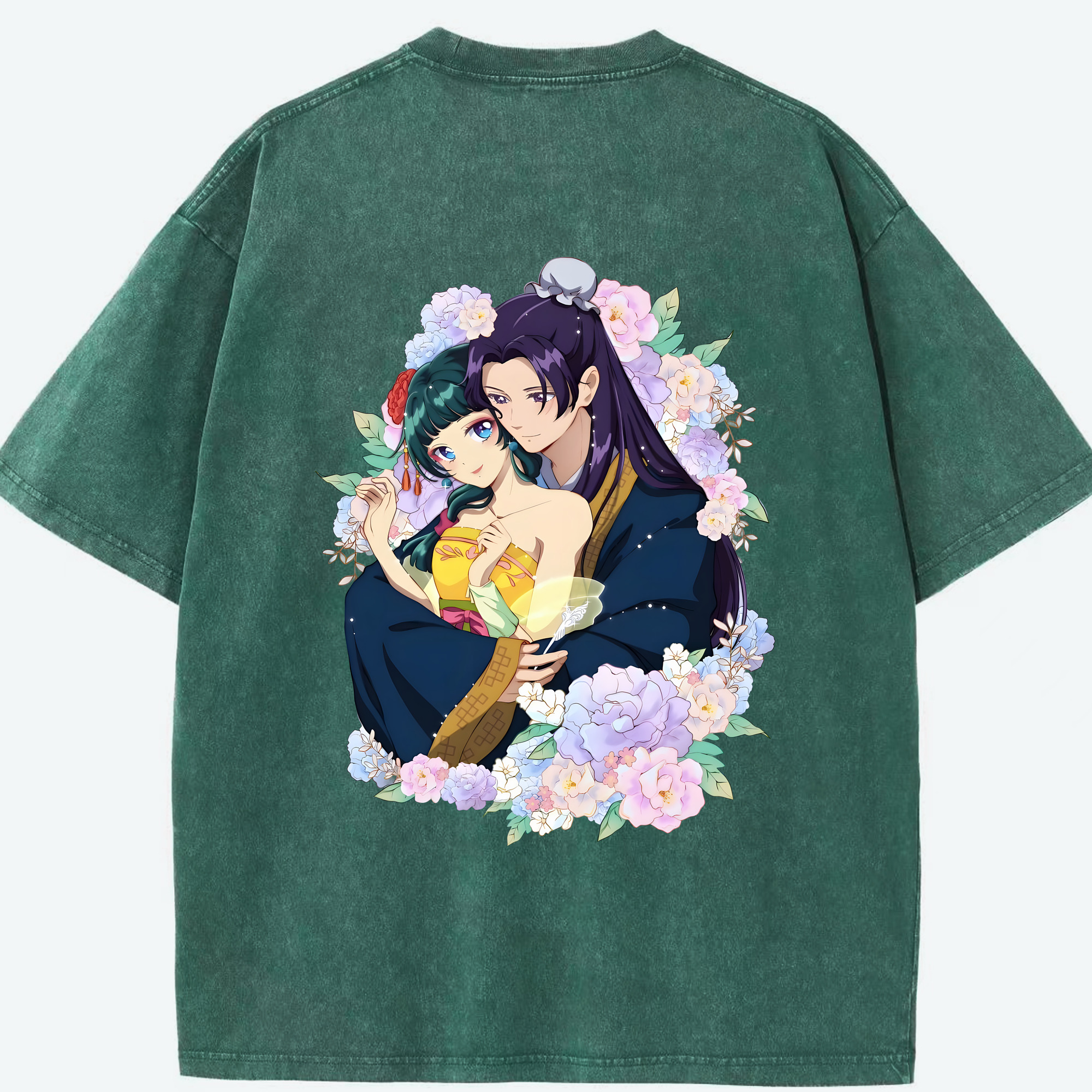 （画像用） 薬屋のひとりごと The Apothecary Diaries 綿100% ヴィンテージ風 半袖Tシャツ（背面プリント）